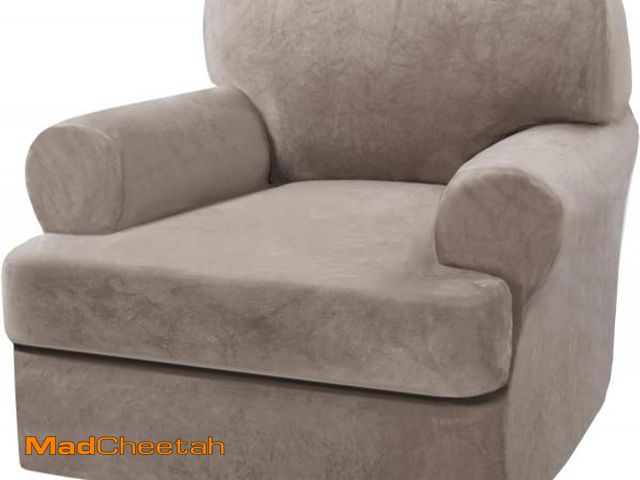 Lot 74-12356519 - H.VERSAILTEX Sofa Cover 2 Piece Armchair Slipcovers Thick Velvet Couch Cover Furniture Protector Str...