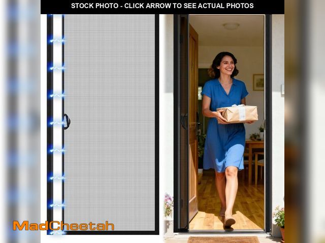 Lot 74-14265036 - Beeveer Retractable Screen Door with Sliding Track Fits Door Size 36" x 82" (Curtain Size 38'' x 83'...