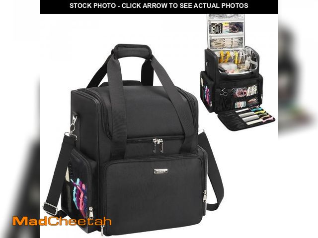 Lot 74-12120169 - Relavel Hair Tools Travel Bag Hairstylist Traveling Bag Hairdresser Cosmetology Bag Storage Organize...