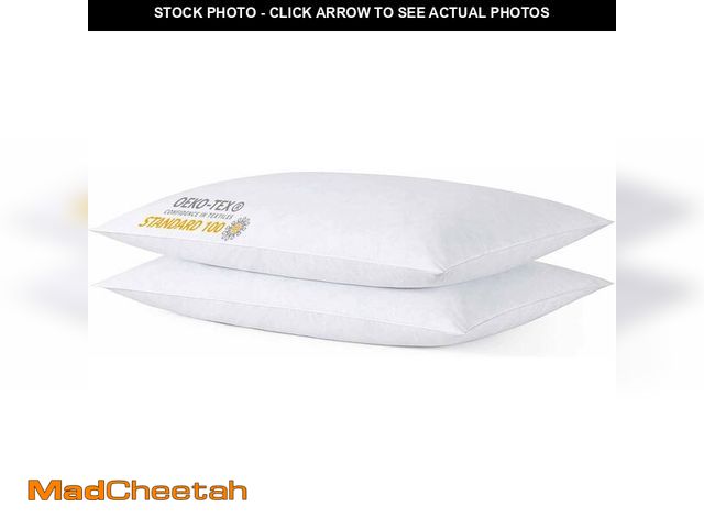 Lot 74-14444983 - iFaon Thin Flat Slim Ultra Soft Bed Pillows Standard Size Set of 2 Pack for Sleeping, Bed Pillow for...