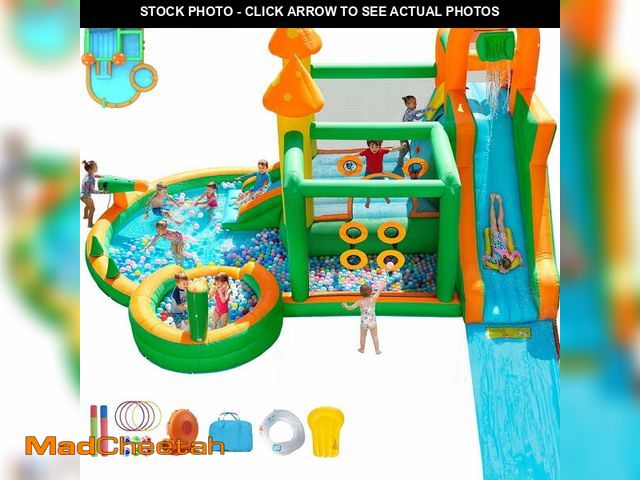 Lot 74-14324894 - Giant 10 in 1 Inflatable Water Slide with Extended Water Slide, 342"x103"x193" Bounce House with 650...