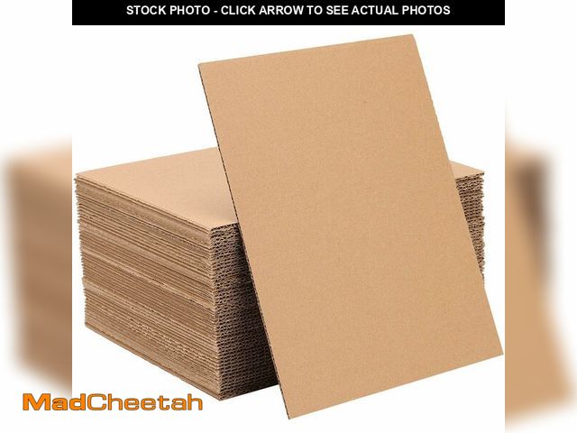 Lot 74-13544112 - HOZEON 80 Pack Corrugated Cardboard Sheets 8.5 x 11 x 1/8 Inches, Premium and Thickened Cardboard Sh...