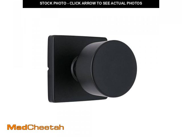 Lot 74-12516908 - Home Decorators Collection Ridgeway Matte Black Passage Hall/Closet Door Knob with Square Rose - UNU...