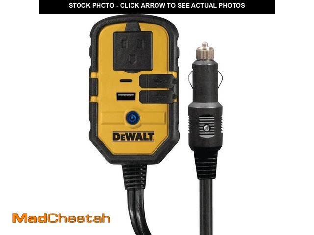 Lot 74-14410366 - DEWALT 140-Watt Portable Power Inverter for Car with Dual USB Ports - USED