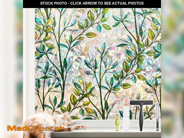 Lot 74-13546544 - NINETREX Window Privacy Film Stained Glass Window Film 3D Decorative Cling,Sun Blocking Static Cling...