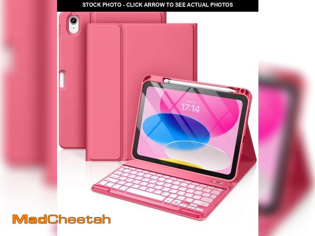 Lot 74-12049578 - Hamile for iPad 11th 10th Generation Case with Keyboard - 7 Colors Backlit Wireless Detachable Folio...
