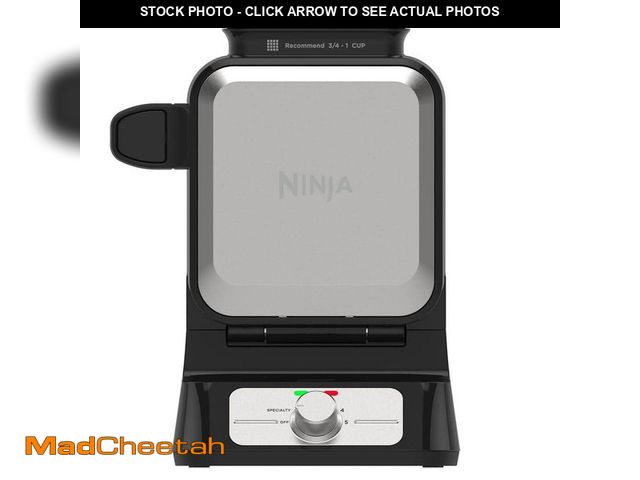 Lot 74-12592687 - NINJA Belgian Waffle PRO NeverStick Black Stainless Steel Waffle Maker - UNUSED