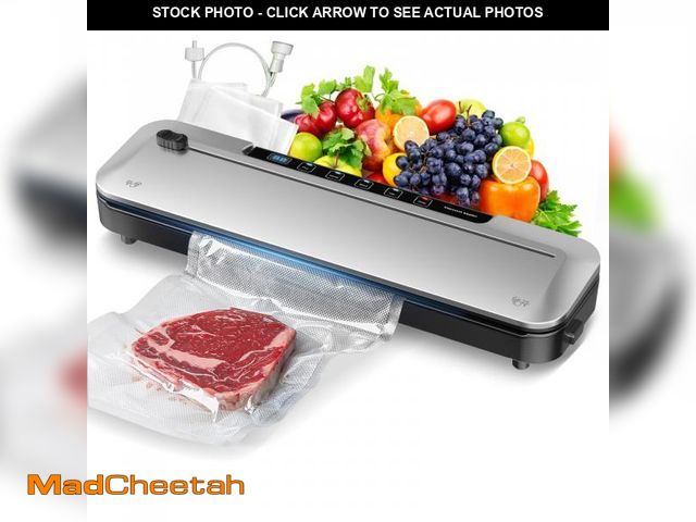 Lot 74-12053008 - Vacuum Sealer for Food,75 Kpa Precision Suction Power 6-in-1 Food Sealer with Digital Timer, Dry &am...