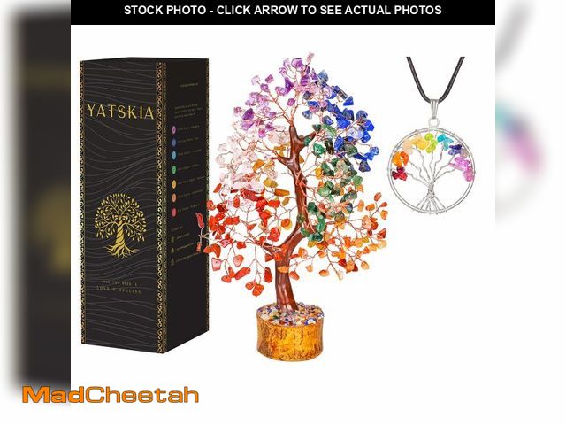 Lot 74-12707653 - YATSKIA Seven Chakra Crystal Tree, Gemstone Tree of Life, Birthday Gifts for Women, Home Office Deco...