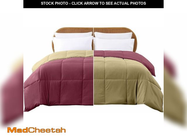 Lot 74-12366197 - Modern Threads Down Alternative Reversible Comforter Red/Beige Queen - UNUSED