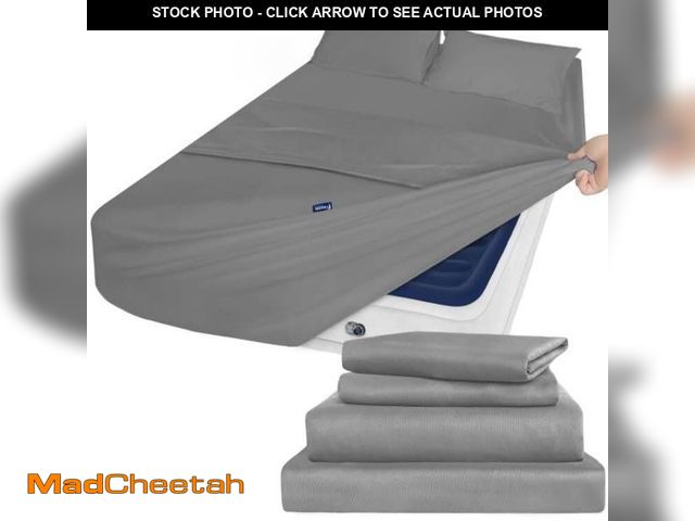 Lot 74-12432452 - Air Mattress Queen Sheet Set Deep Pocket Queen Sheets - 4 Piece Bed Sheets Queen Size Fade Resistant...