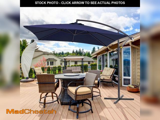 Lot 74-12492612 - Sonkuki 8.2x8.2 ft. Outdoor Patio Umbrella, Square Canopy Offset Umbrella for Villa Gardens, Lawns a...