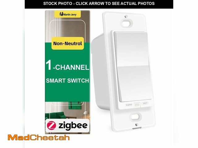 Lot 74-12719359 - Zigbee Smart Switch no Neutral Required | 1 Channel Rocker Paddle Smart Light Switch Compatible with...