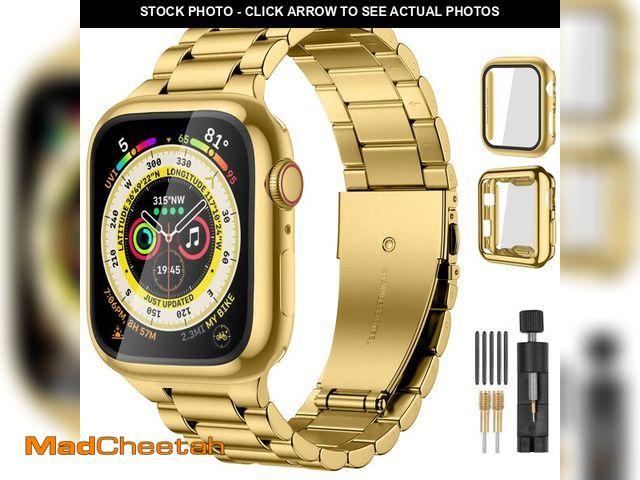 Lot 74-12714099 - Lerobo Compatible for Apple Watch Band 41mm 40mm 38mm 45mm 44mm 42mm,Stainless Steel Metal Business ...