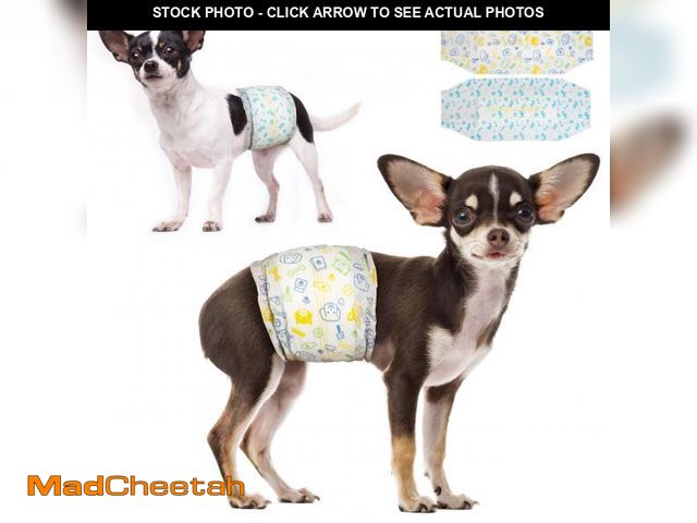 Lot 74-12305692 - Dono Disposable Male Dog Diapers - 48 Pack: Super Absorbent Male Dog Wraps for Small to Large Dogs, ...