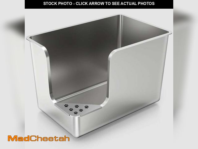 Lot 74-12668551 - Ptlom High-Sided Cat Litter Box - Corner Entry - UNUSED