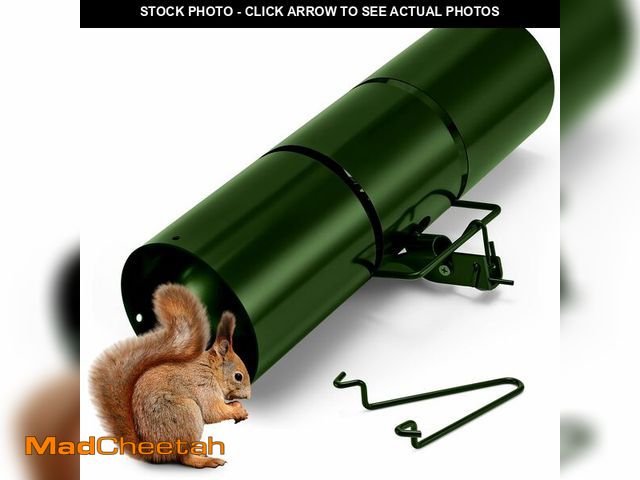 Lot 74-12976916 - Qualirey Tube Squirrel Trap Rust Resistant Trap 4.5'' in Diameter with a Setting Tongs for Backyards...