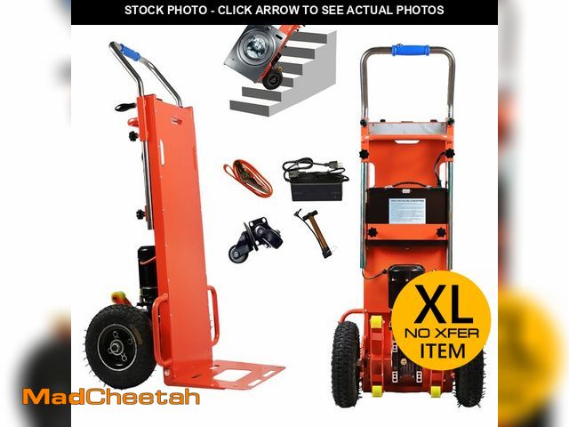 Lot 74-12614541 - Electric Stair Climbing Dolly, Heavy Duty Cart 880lbs Capacity 1200W Motorized Hand Truck with Folda...