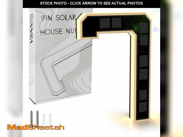 Lot 74-14060709 - ISUNMEA 9 Inch Solar Lighted House Numbers for Outside, Light Up Waterproof LED Address Numbers Sign...