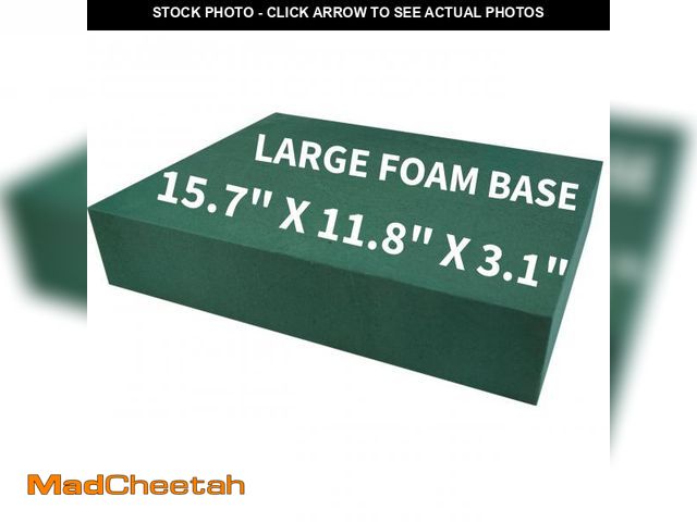 Lot 74-12049148 - FLOFARE Floral Foam Base 15.7"L x 11.8"W x 3.1"H, Large Floral Foam Block for Fresh and Artificial F...