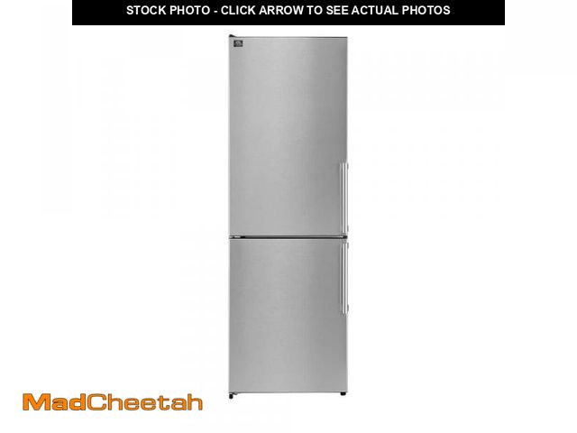 Lot 74-12464329 - Forno Guardia 23.4 in. Stainless Steel Bottom Freezer Refrigerator Left Swing, 10.8 cu. ft. - UNUSED