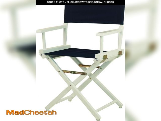 Lot 74-12136846 - Casual Home 18" Director's Chair White Frame with Navy Canvas - UNUSED