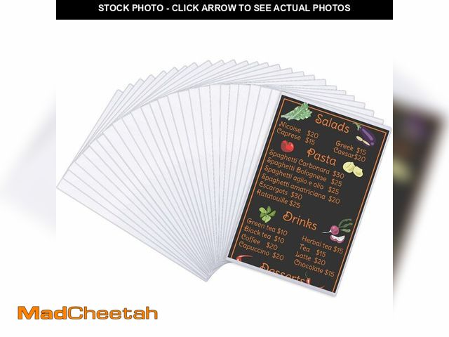 Lot 74-14209496 - Henoyso 25 Pcs 8.5" x 14" Clear Plastic Menu Sleeves Covers Legal Size for Restaurant Menu Protector...