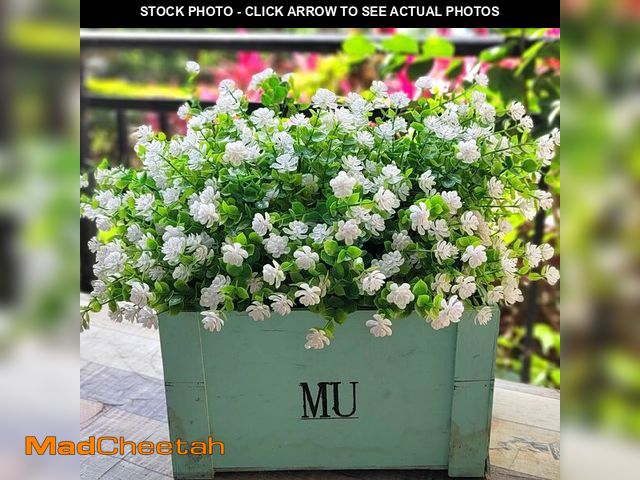 Lot 74-13960999 - Grunyia 12 Bundles Artificial Flowers for Outdoors, UV Resistant Fake Flowers with Plastic Plants, F...