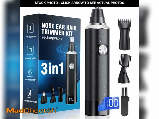 Lot 74-14429894 - Nose Hair Trimmer for Men, 3-in-1 Professional Painless Rechargeable Eyebrow &amp; Facial Hair Trimm...