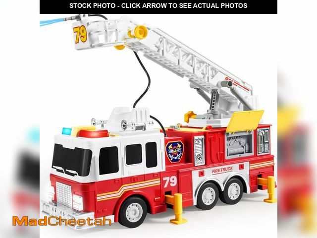 Lot 74-12437887 - JOYIN Extra Large Fire Truck Toys for Boys Girls with 33-inch Ladder, Lights, Realistic Sirens &amp;...