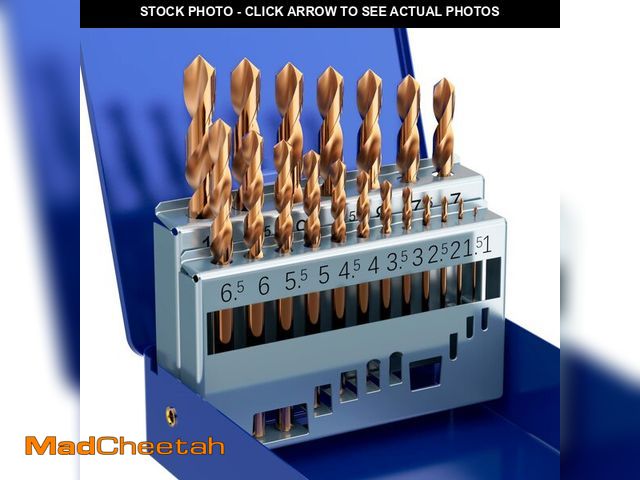 Lot 74-14211029 - MACXCOIP Metric 19Pcs M35 Cobalt Drill Bit Set, 1.0mm-10.0mm HSS Cobalt Jobber Drill Bits for Harden...