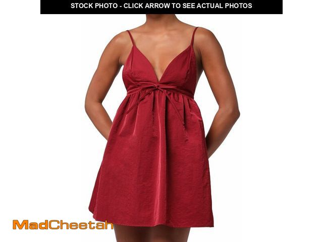 Lot 74-13545524 - Lulus Brit Tie Back Mini Dress for Women Ã¢â¬â Sleek A-Line Cocktail Dress with Adjustable Tie Ba...