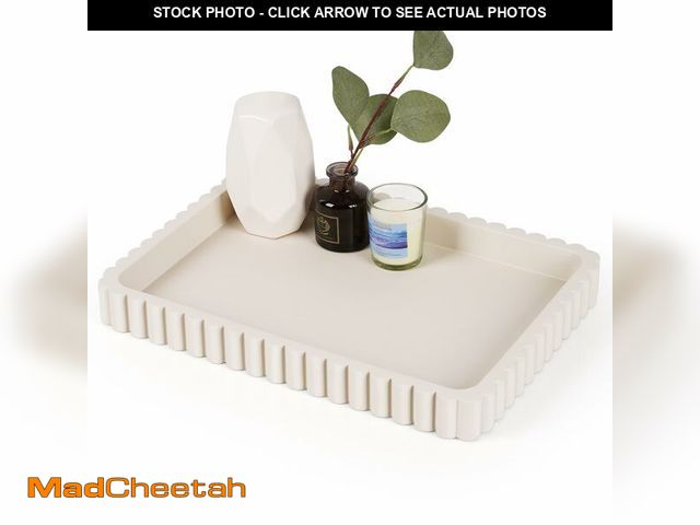 Lot 74-12710417 - Cathyeen Concrete Decorative Tray for Coffee Table Decor, 14" Coffee Table Tray Ottoman Tray Table C...