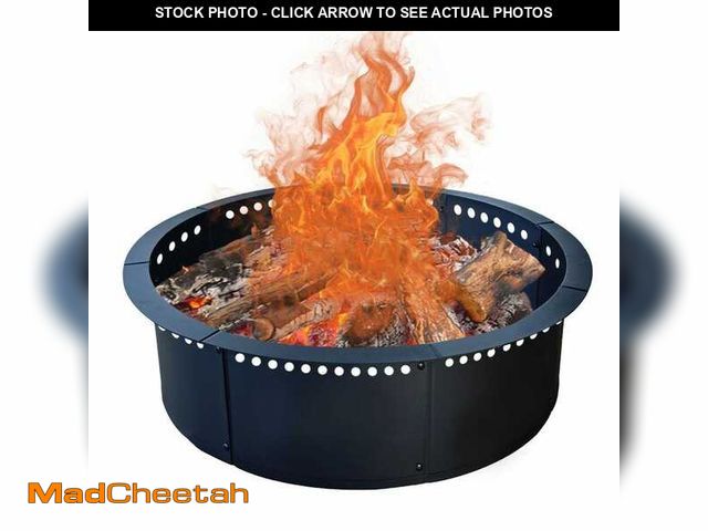 Lot 74-14084935 - (MISSING HARDWARE) Unbranded Fire Pit Ring 40 in. D x 8.5 in. H Round Steel Wood Burning Fire Pit Ki...