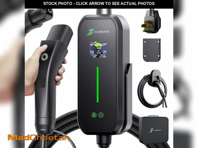 Lot 74-12697542 - 40A Tesla Level 2 Fast Charger, [1.8Ã¢â¬Â³Led Screen, 16-40A Adjustable Current &amp; Timer], 240V ...