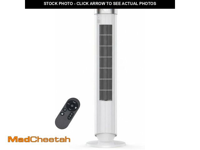 Lot 74-14287743 - OLIXIS Tower Fan for Bedroom, 28dB Quiet Floor Standing Fan with Remote, 12H Timer, 5 Speeds, 4 Mode...