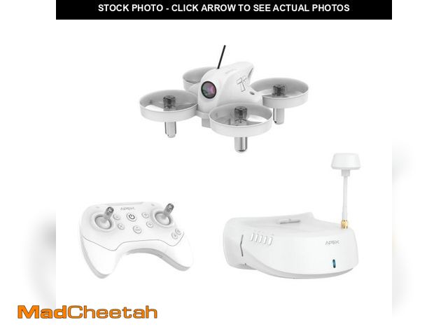 Lot 74-11546427 - APEX VR70 FPV Drone Kit, First-Person View with Goggles, Brushed Racing for Beginners Super-Wide 120...