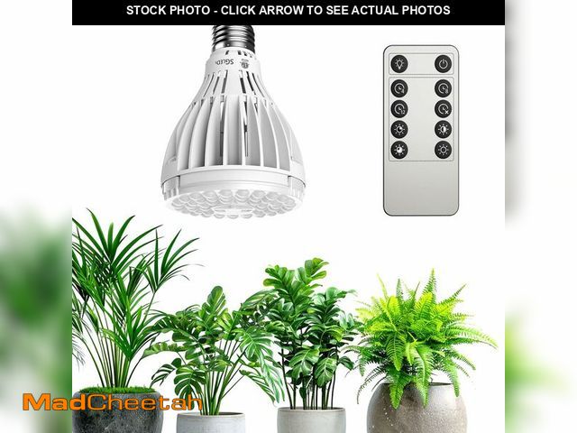 Lot 74-14272181 - SGLEDs Dimmable Grow Light Bulb, Full Spectrum with Remote Control, Auto On Off Timing 4 8 12 Hrs, 3...