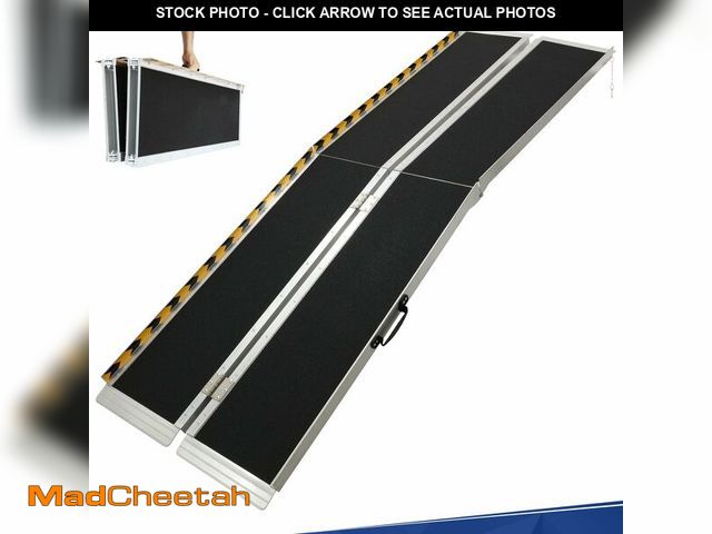 Lot 74-12570644 - PENSUN 8FT Wheelchair Ramp, 96" L x 29" W Threshold Ramps, Non-Skid Portable Foldable Wheelchair Ram...