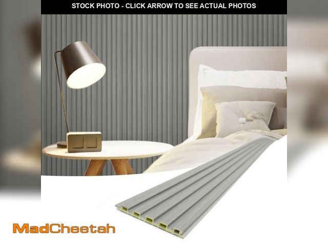 Lot 74-12494153 - Art3d Slat Wall Panels, WPC Soundproof 3D Wall Paneling for Interior Wall Decor, TV Background, 8-Pa...