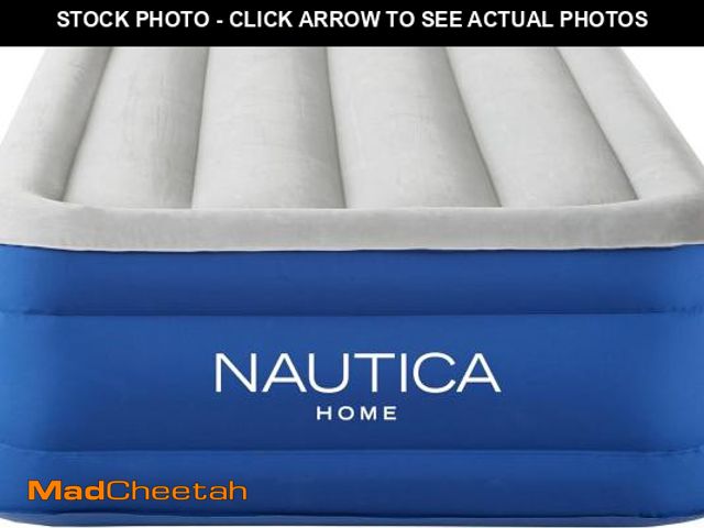 Lot 74-12399217 - Nautica Home 15" Plushaire Size Twin Air Mattress with Pillow Top - Built-in Pump, Vertical Beams Co...