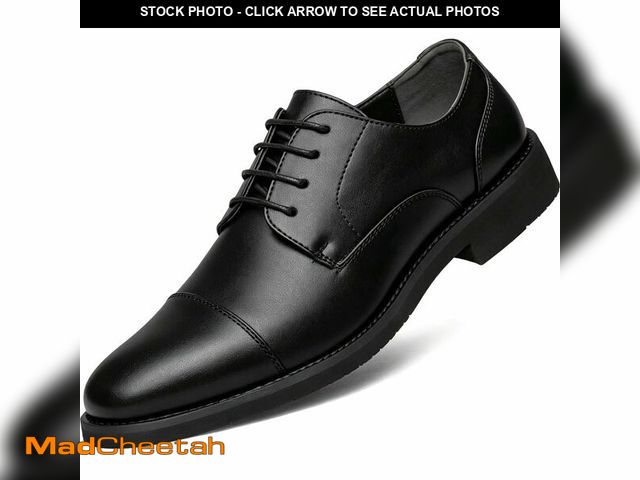 Lot 74-14299655 - Mens Dress Shoes Cap-Toe Oxford Shoes for Men Comfortable Tuxedo Fashion Derby Formal Shoes Office B...