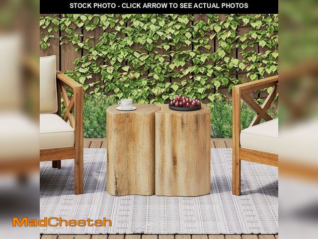 Lot 74-14325912 - CHRISTOPHER KNIGHT HOME Novara 2-in-1 Irregular Magnesium Oxide(MGO) and Fiberglass Outdoor Side Tab...