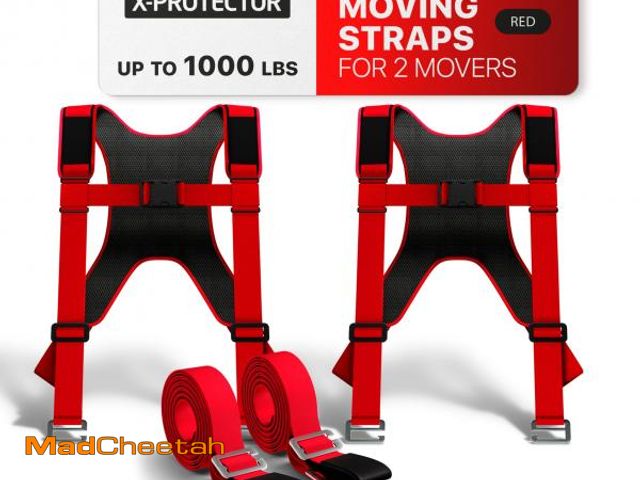 Lot 74-12444580 - X-Protector Moving Straps - 2 Pairs - Lifting Straps for 2 Movers - Move Furniture Easily and Safely...