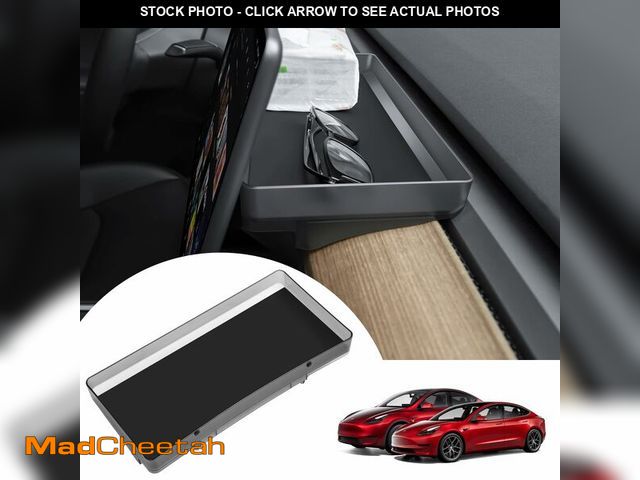 Lot 74-13626811 - KUNIST for Tesla Model Y Upgrade Behind Screen Storage Box Dashboard Hidden Organizer Tray Non-Slip ...