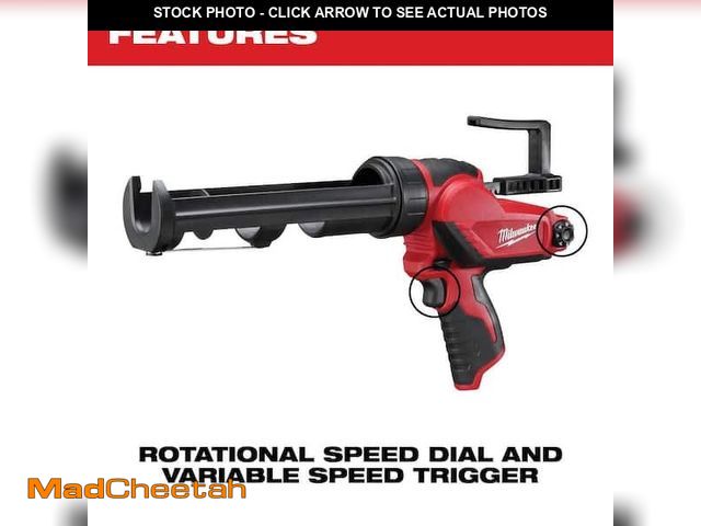 Lot 74-12797684 - (MISSING HOLDER) Milwaukee M12 12V Lithium-Ion Cordless 10 oz. Adhesive and Caulk Gun Model 2441-20 ...