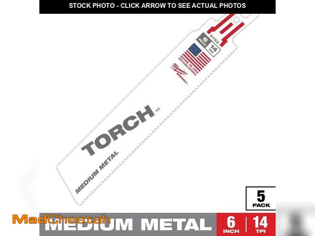 Lot 74-12778164 - 6 in. 14 TPI TORCH Medium Metal Cutting SAWZALL Reciprocating Saw Blades (5 packs of 5) - UNUSED