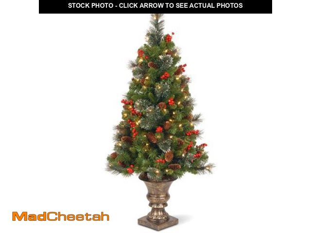 Lot 74-12152344 - National Tree Company 4' Entrance Tree W/ Clear Lights - UNUSED