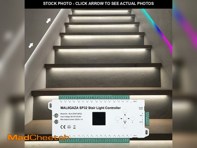 Lot 74-12456793 - Motion Sensor LED Stair Controller, 32 Channel PIR Motion Sensor Dynamic Staircase Running Flow Ligh...