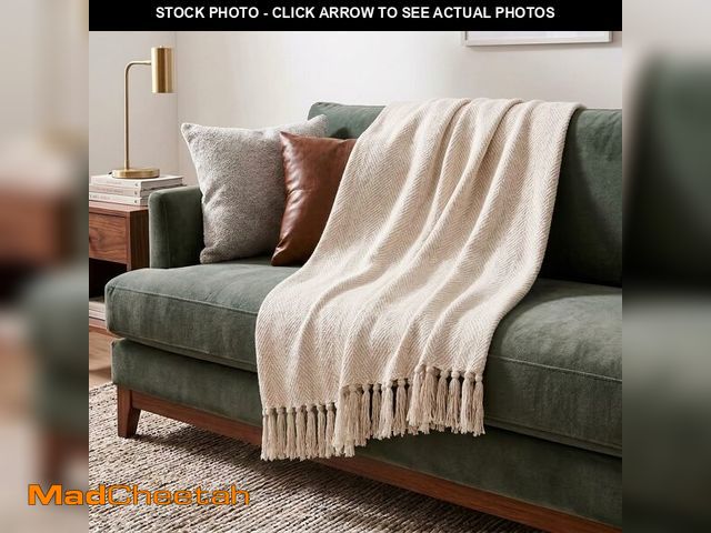Lot 74-14044928 - Americanflat 50x60 Throw Blanket - Soft and Breathable Cotton Throw Blanket for Couch, Bed, Chair - ...